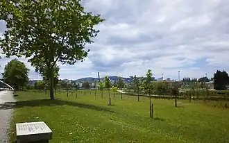 Granite benches by Jenny Holzer