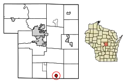 Location within Portage County and Wisconsin