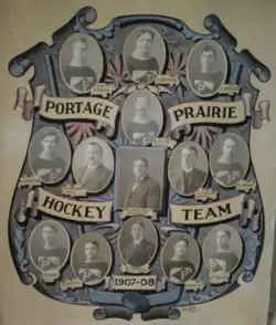 Collage of individual player photos circled around a photo of Gilroy and the team's crest