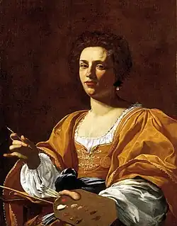 Portrait of Artemisia Gentileschi with Painting Implements (c. 1623–1625), private collection
