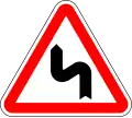 Double curve, first to left
