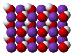Crystal structure of KOH