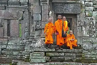 Image 47Young monks in Cambodia at Buddhism in Cambodia, by JJ Harrison (from Wikipedia:Featured pictures/Culture, entertainment, and lifestyle/Religion and mythology)