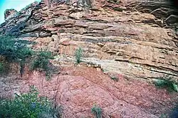 Pikes Peak granite and the Sawatch Sandstone contact