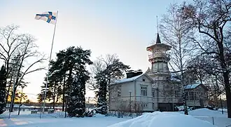 Kesäranta during the winter.