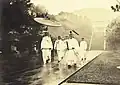 Prince Fushimi Hiroyoshi leaving the Taiwan Grand Shrine (May 13, 1929)