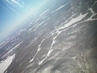 Prince Township Wind Farm from the air