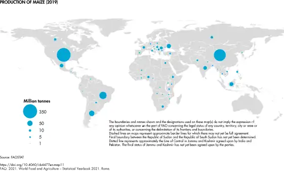 Production of maize (2019)[82]