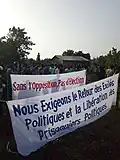 Protesters march in Cotonou calling for free elections