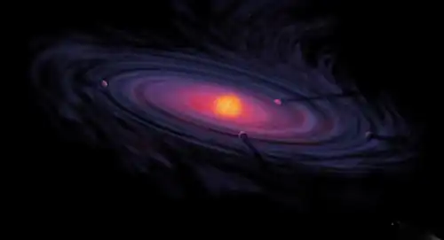 Image 25An artist's rendering of a protoplanetary disk (from History of Earth)