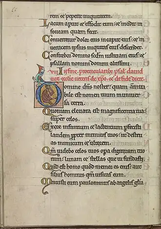 In the Psalter of Eleanor of Aquitaine