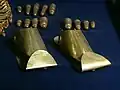 Psusennes I's gold sandals and finger tips
