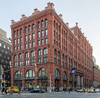The Puck Building as seen from Houston Street in 2021