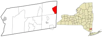 Location in Putnam County and the state of New York.