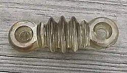 Pyrex-glass strain insulator used for radio antennas