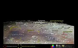 Pythagoras crater and closer craters