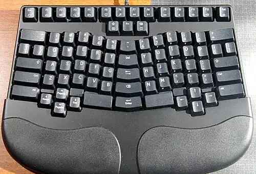 The Truly Ergonomic keyboard, which combines fixed-split design with staggered columns