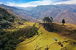 Archaeological Site as seen from above, with entire footprint of other buildings and remains.