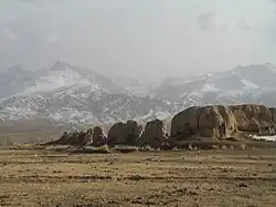 A view of Qoshoy Qorgon from the northeast