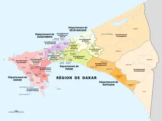 Location in the Dakar Region