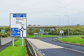 R433 road approaching junction with M8 motorway, near Clogh, Co. Laois (geograph 5911964) (cropped).jpg