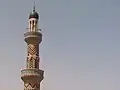 Closeup of the modern minaret