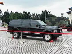 Ford Excursion armored car in use by the Taiwanese military police