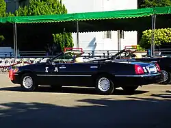 2000-2002 Lincoln Town Car Executive L converted to 4-door convertible in Taiwan (profile showing longer rear doors) - used by military police