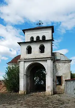 Former bell tower of Saint Andrew Church in Fundeni