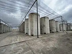 The dry cask storage facility for spent nuclear fuel