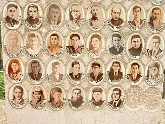 Closeup of monument to the victims of the Great Patriotic War (WWII)