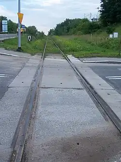 Konin–Pątnów railway near Gosławice railway station