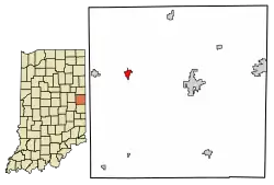 Location of Farmland in Randolph County, Indiana.