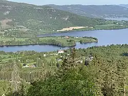 View of the Fluberg Church and surroundings