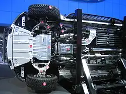 Front underbody, showing independent front suspension