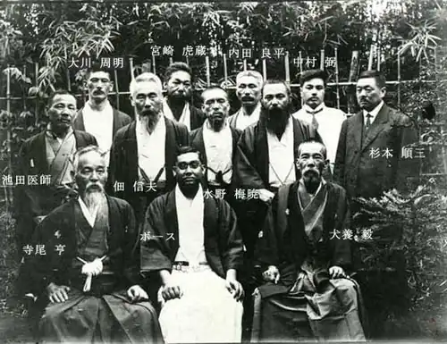 Bose and his Japanese supporters in 1916