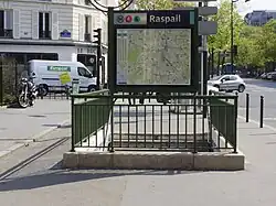 Street-level entrance at Raspail