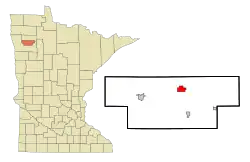Location of Plummer, Minnesota