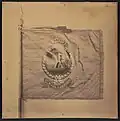 Regimental flag of Co. A, 2nd Massachusetts Cavalry Regiment. From the Liljenquist Family Collection of Civil War Photographs, Prints and Photographs Division, Library of Congress