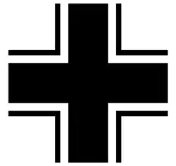 Image of the emblem of the German Armed forces of WWII, the Iron Cross (Balkenkreuz)