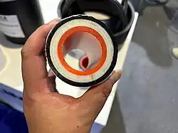 The picture shows the structure of reinforced thermoplastic pipes