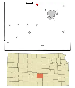 Location within Reno County and Kansas