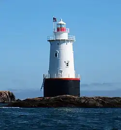 The Sakonnet Light Station was built in 1885 and renovated in 2012. It sits on a rock in the Sakonnet River off of Sakonnet Point[10]
