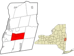 Location in Rensselaer County and the state of New York.