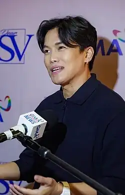 Rep. Samuel Verzosa Jr. during the press launch of Dear SV in November 2023 at Quezon City.jpg