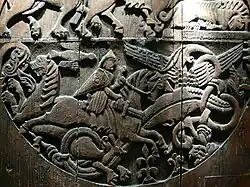 Mounted knight kills a dragon