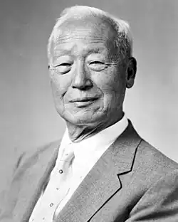 Syngman Rhee, first president of South Korea; Columbian College, '07