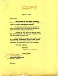 Richard Nixon - Letter to Fred Trump (August 7, 1956)