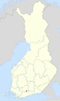 Location of Riihimäki in Finland