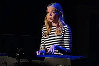 Riki Lindhome, musician and actress, at the 2024 Edinburgh Festival Fringe in Edinburgh, Scotland.